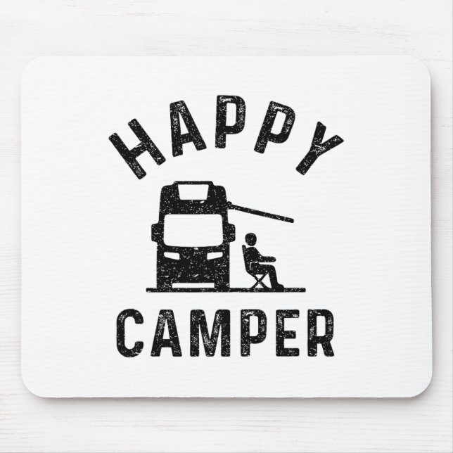 Motor-home Rv Stuff Men Happy Camper  Mouse Pad (Front)