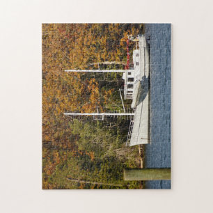 Motor Sailer at Anchor Jigsaw Puzzle