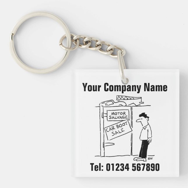 Motor Salvage Car Dismantlers Keychain (Front)