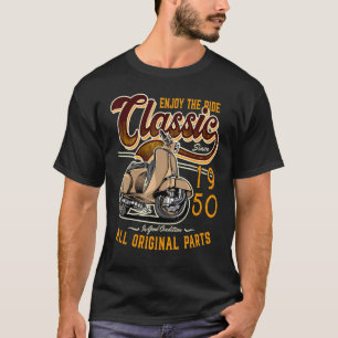 Motor Scooter Classic Moped Rider Birthday 1950 T-Shirt