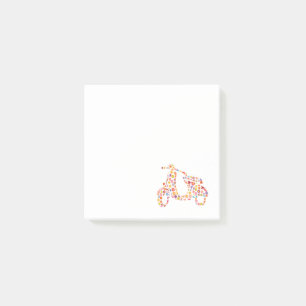 Motor Scooter Flower Pattern Post-it Notes