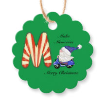 Motor Scooter Gnome With Candy Letter