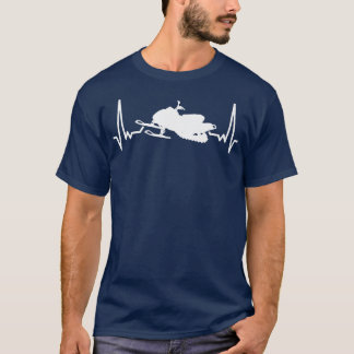 Motor Sled Snowmobile Snowmobiler Heartbeat Snowmo T-Shirt