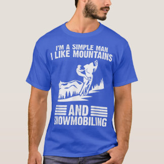 Motor Sled Snowmobile Snowmobiler Mountains Snowmo T-Shirt
