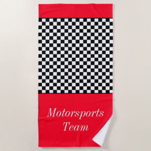 Motor Sports Team  Beach Towel
