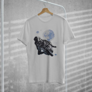 Motorbike Astronaut   T-Shirt