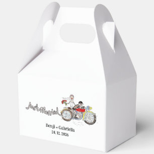 Motorbike Bride and Groom Wedding Favor Box