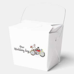Motorbike Bride and Groom Wedding Favor Box