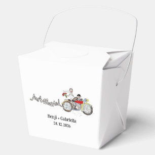 Motorbike Bride and Groom Wedding Favor Box