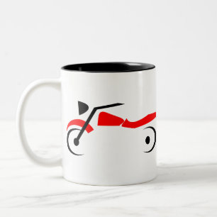 Motorbike Cycle Speed Vehicle Transportation Race. Two-Tone Coffee Mug