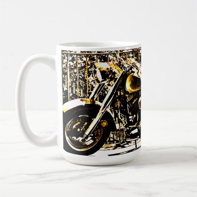 Motorbike in Ancient Valbonne France  Coffee Mug (Left)