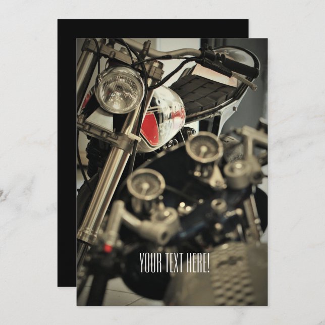 Motorbike Motorcycle Biker All Purpose Invitation (Front/Back)