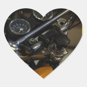 Motorbike Motorcycle Biker Rider Heart Sticker