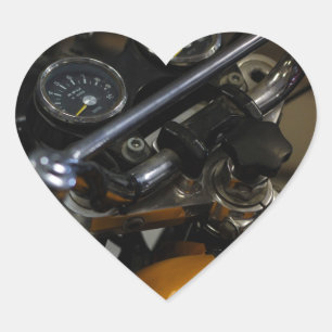 Motorbike Motorcycle Biker Rider Heart Sticker