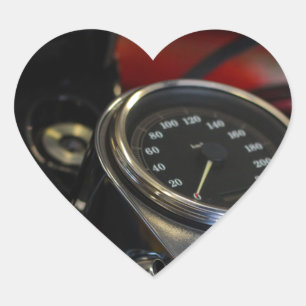 Motorbike Motorcycle Biker Rider Heart Sticker