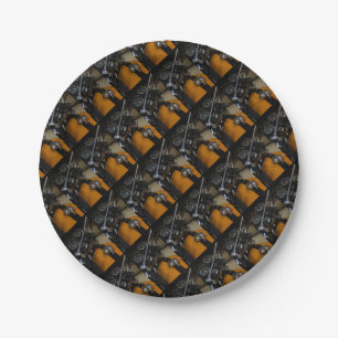 Motorbike Motorcycle Biker Rider Paper Plate