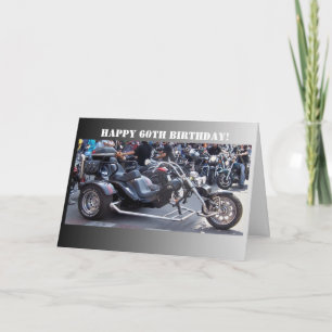 Motorbike Personalised 60th Birthday Card