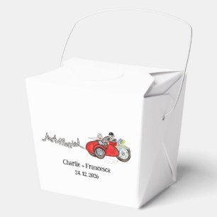 Motorbike & Sidecar Bride and Groom Wedding Favor Box