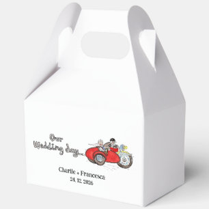 Motorbike & Sidecar Bride and Groom Wedding Favor Box