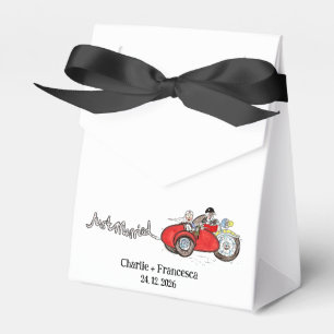 Motorbike & Sidecar Bride and Groom Wedding Favor Box