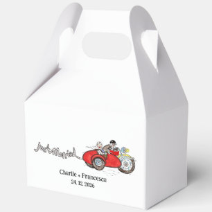 Motorbike & Sidecar Bride and Groom Wedding Favor Box