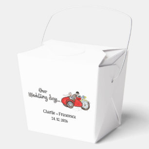 Motorbike & Sidecar Bride and Groom Wedding Favor Box