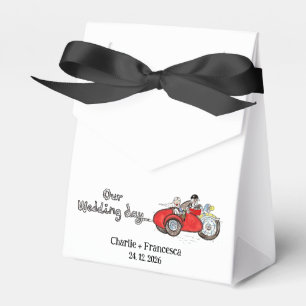 Motorbike & Sidecar Bride and Groom Wedding Favor Box