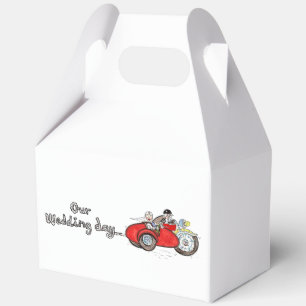 Motorbike & Sidecar Bride and Groom Wedding Favor Box