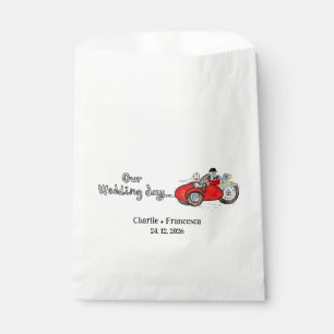 Motorbike & Sidecar Bride and Groom Wedding Favour Bag