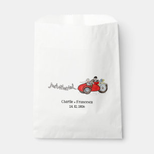 Motorbike & Sidecar Bride and Groom Wedding Favour Bag