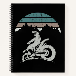 Motorbike Sunset Mountains Notebook