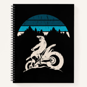 Motorbike Sunset Mountains Notebook