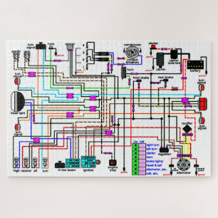 Motorbike Wiring Diagram Jigsaw Puzzle