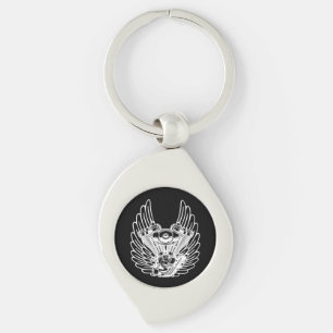 Motorbiker sign keychain