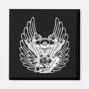 Motorbiker sign magnet