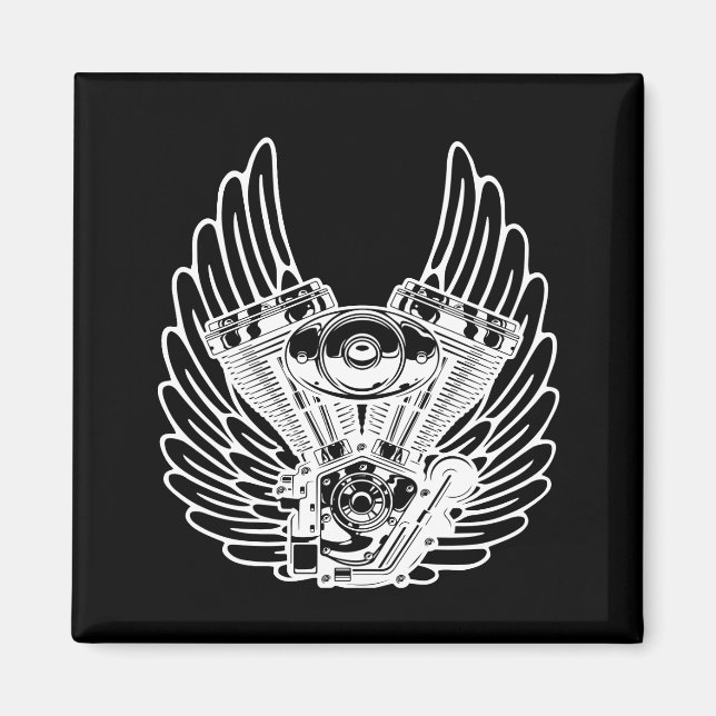 Motorbiker sign magnet (Front)