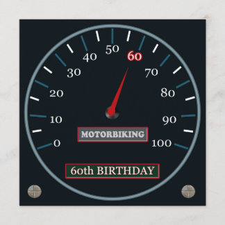Motorbiking 60th Birthday Invitation