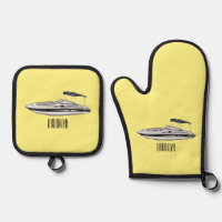Motorboat cartoon illustration
