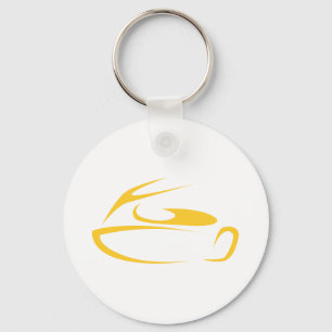 Motorboat in Swish Drawing Style Keychain