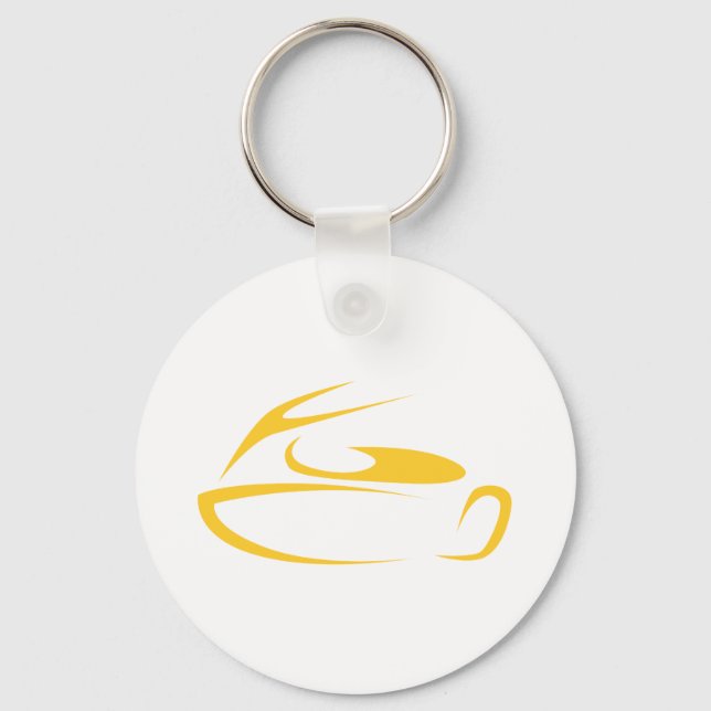Motorboat in Swish Drawing Style Keychain (Front)