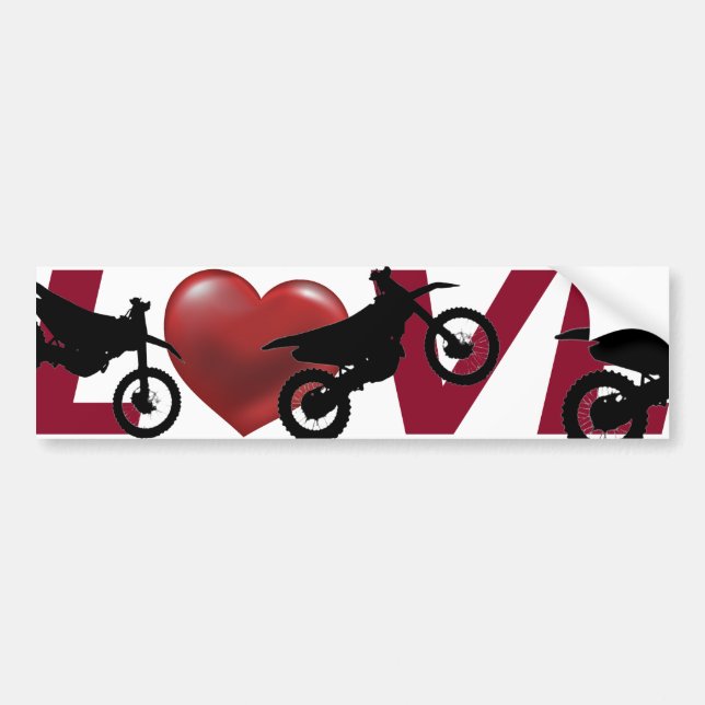 Motorcross, dirtbike, bumper and ice chest Sticker (Front)