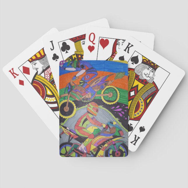 Motorcross Motorcycle Poker Playing Cards (Back)