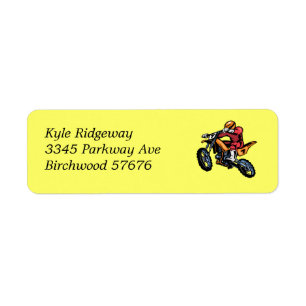 Motorcross  Return Address Label ll