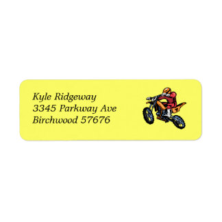 Motorcross Return Address Label ll