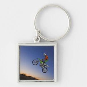 Motorcross Rider Keychain