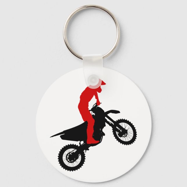 Motorcross Rider Keychain (Front)