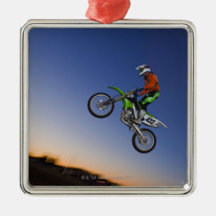 Motorcross Rider Metal Ornament