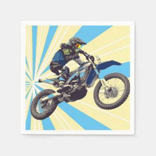 Motorcross Rider Napkin