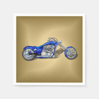 Motorcycle 1 - Blue Napkin