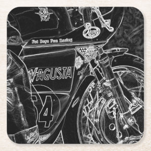 Motorcycle 1 coastera square paper coaster